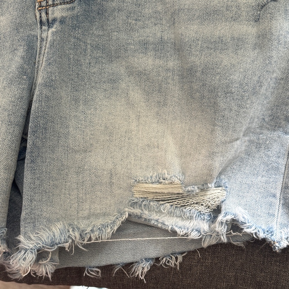 Distressed Denim Women Shorts - Picture 6 of 12